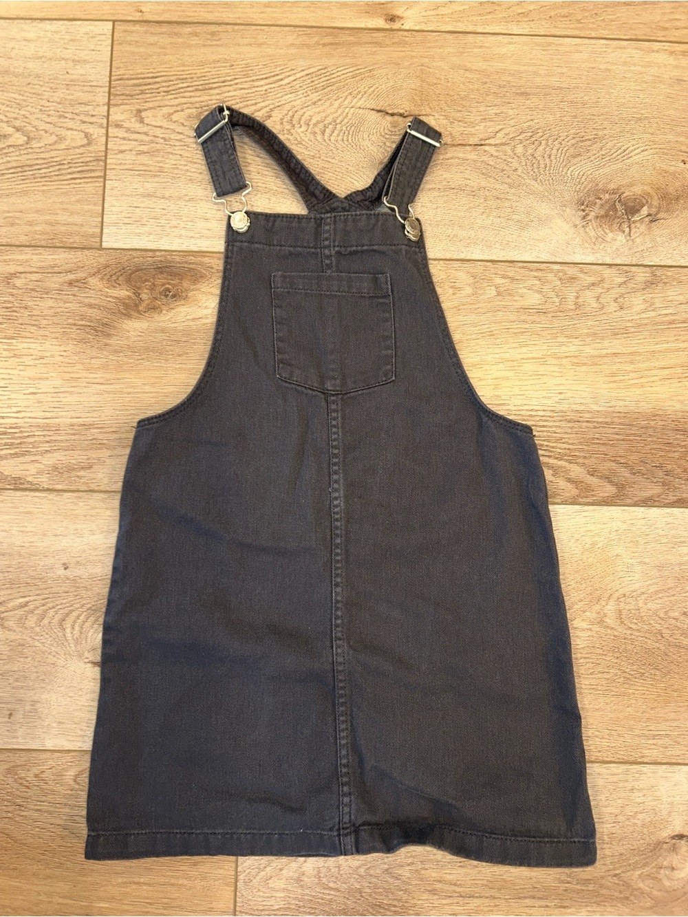H&M Black Denim Bib Overalls Dress size 8